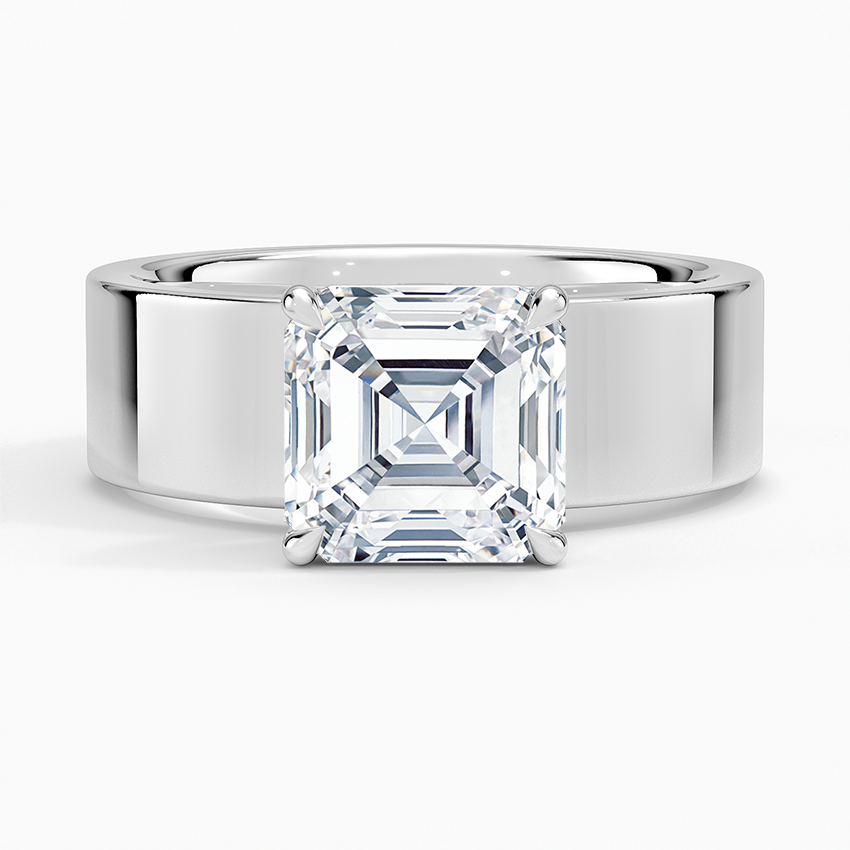 Peyton 6mm Solitaire Ring - Asscher Cut Center Stone