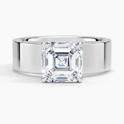 Peyton 6mm Solitaire Ring - Asscher Cut Center Stone