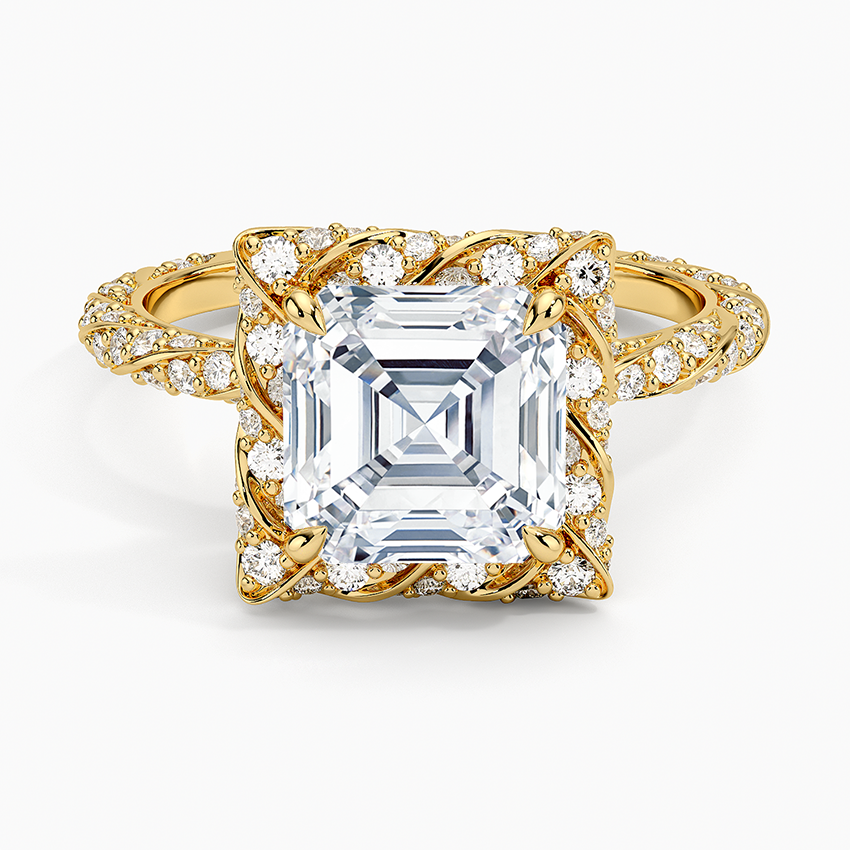 Nova Halo Diamond Ring (1/2 ct. tw.) - Asscher Cut Center Stone