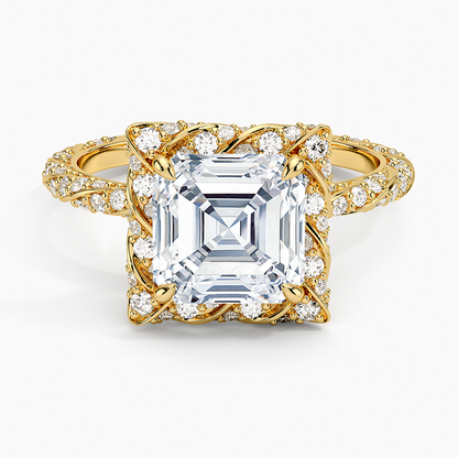 Nova Halo Diamond Ring (1/2 ct. tw.) - Asscher Cut Center Stone