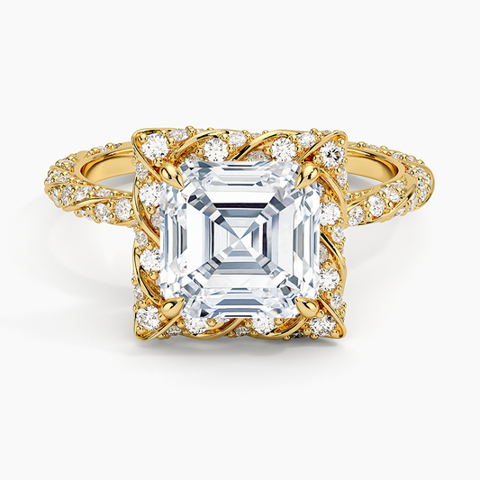 Nova Halo Diamond Ring (1/2 ct. tw.) - Asscher Cut Center Stone