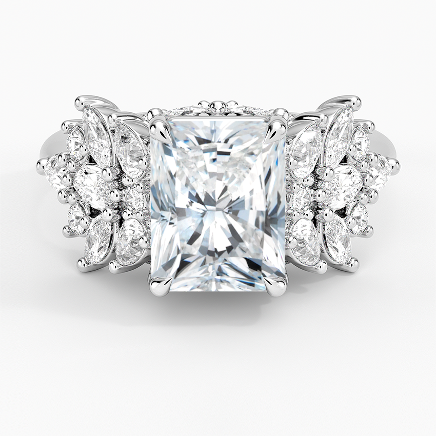 Grand Nadia Diamond Ring - Radiant Cut Center Stone