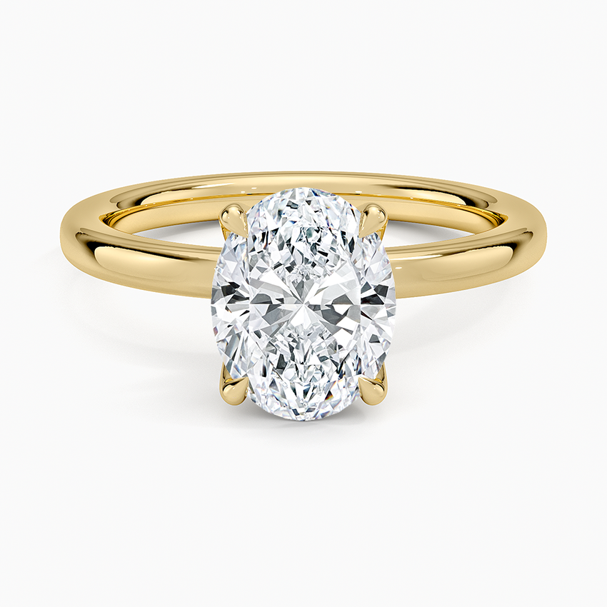 2mm Petite Elodie Perfect Fit Solitaire Ring - Oval Cut Center Stone