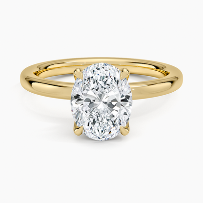 2mm Petite Elodie Perfect Fit Solitaire Ring - Oval Cut Center Stone
