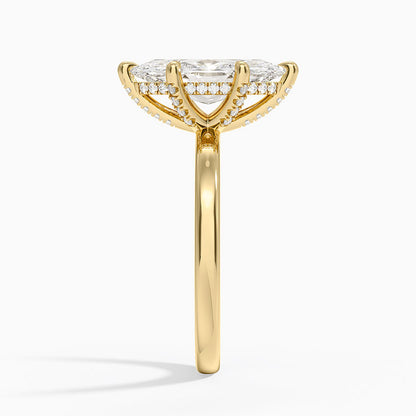 Lumiere 2mm Diamond Ring (1/8 ct. tw.) - Marquise Cut Center Stone