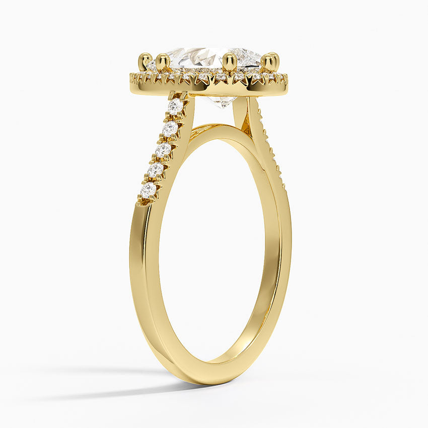 Odessa Halo Diamond Ring (1/5 ct. tw.) - Pear Center Stone
