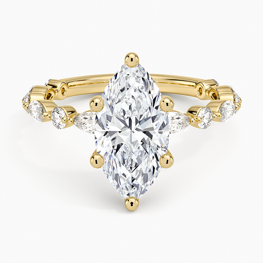 Versailles Three-Quarter Coverage Diamond Ring (1/2 ct. tw.) - Marquise Center Stone