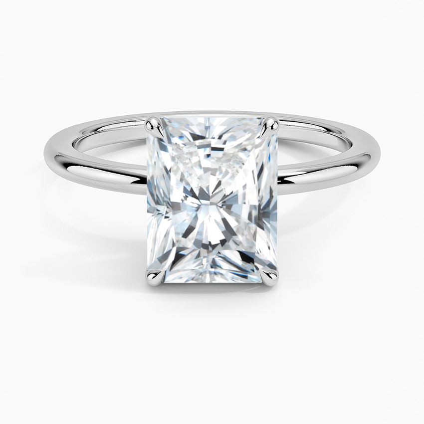 Fairmined 1.5mm Comfort Fit Ring - Radiant Cut Center Stone