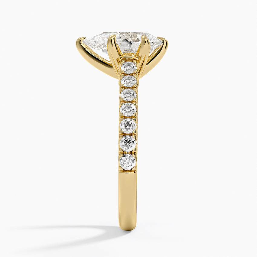 Sienna Half Coverage Diamond Ring - Pear Center Stone