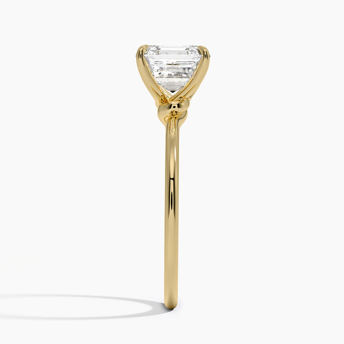 Entwined Solitaire Ring - Asscher Cut Center Stone