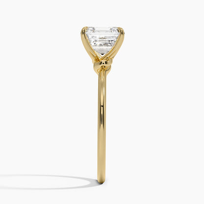 Entwined Solitaire Ring - Asscher Cut Center Stone