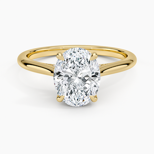 Dawn 1.5mm Diamond Ring - Oval Center Stone