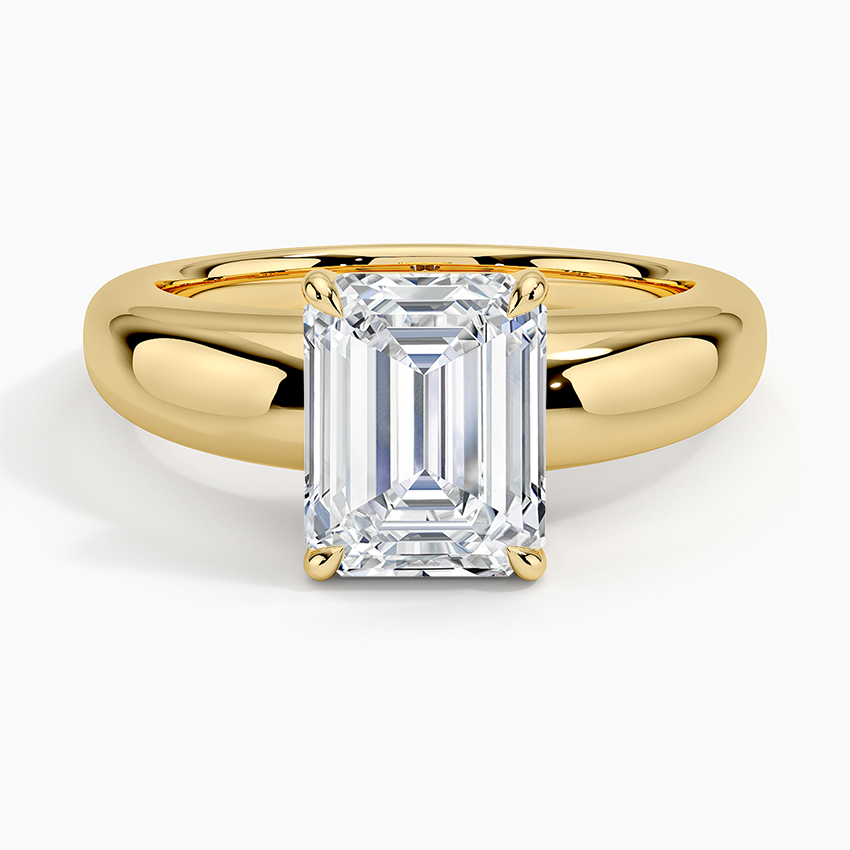 Adrian Solitaire Ring - Emerald Cut Center Stone