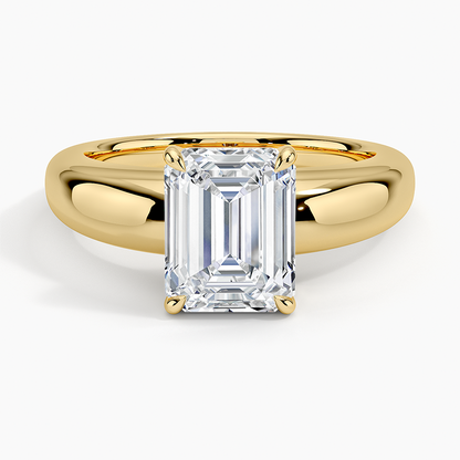 Adrian Solitaire Ring - Emerald Cut Center Stone