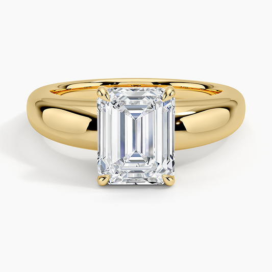 Adrian Solitaire Ring - Emerald Cut Center Stone