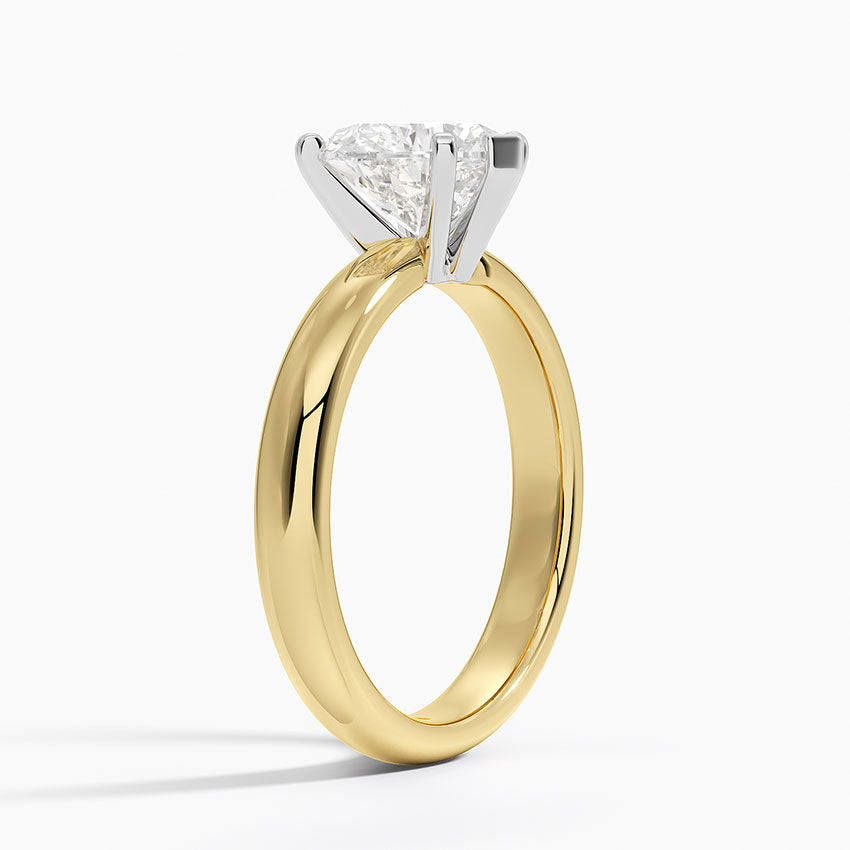 Comfort Fit 3mm Ring - Heart Cut Center Stone