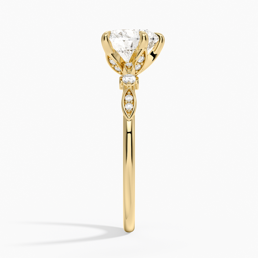 Rochelle Diamond Ring - Heart Center Stone