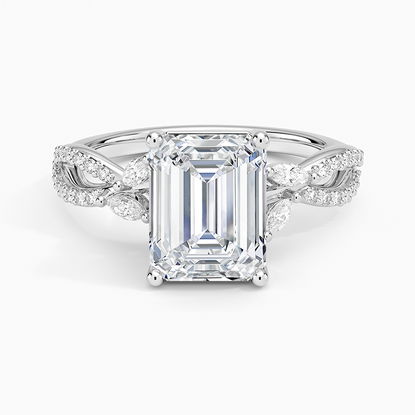 Luxe Willow Diamond Ring (1/4 ct. tw.) - Emerald Cut Center Stone