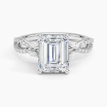 Luxe Willow Diamond Ring (1/4 ct. tw.) - Emerald Cut Center Stone