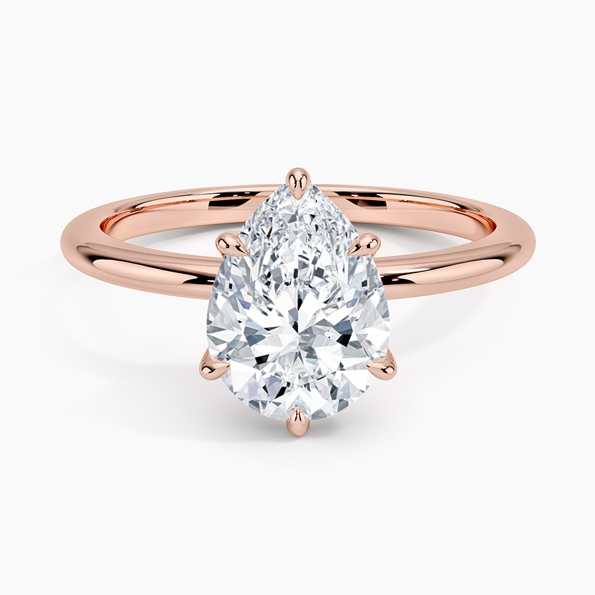Esme Hidden Halo Diamond Ring - Pear Center Stone