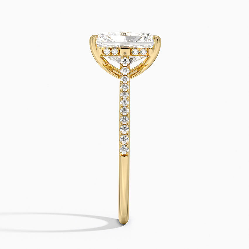 Luxe Dawn Diamond Ring - Radiant Cut Center Stone