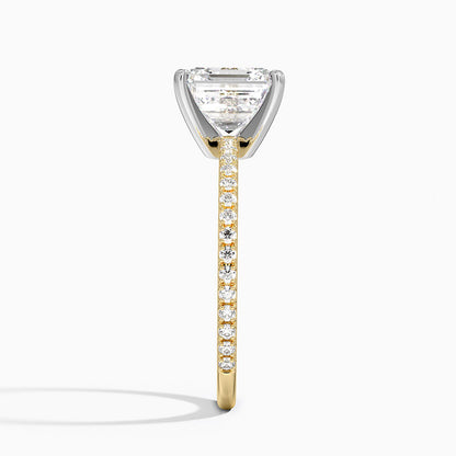 Ballad Three-Quarter Coverage Diamond Ring (1/4 ct. tw.) - Asscher Cut Center Stone