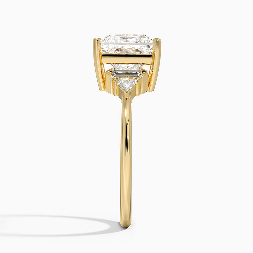 Edie Art Deco Diamond Ring (1/4 ct. tw.) - Princess Cut Center Stone