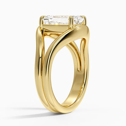 Frame Solitaire Ring - Emerald Cut Center Stone