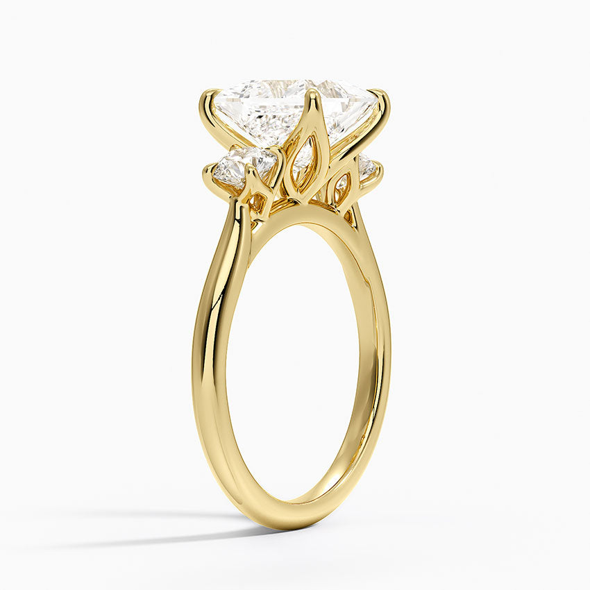 Elodie Perfect Fit Three Stone Diamond Ring (1/2 ct. tw.) - Princess Cut Center Stone