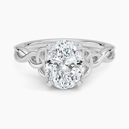 Celtic Love Knot Ring - Oval Center Stone