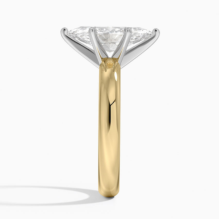Comfort Fit 3mm Ring - Marquise Cut Center Stone