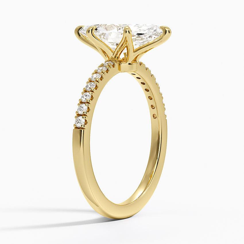 Bliss Six-Prong Diamond Ring (1/6 ct. tw.) - Marquise Center Stone