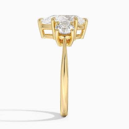 Luxe Selene Three Stone Diamond Ring (2/3 ct. tw.) - Pear Center Stone