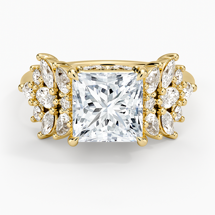 Grand Nadia Diamond Ring - Princess Cut Center Stone
