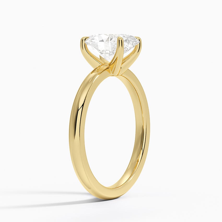 Fairmined 2mm Solitaire Ring - Oval Cut Center Stone