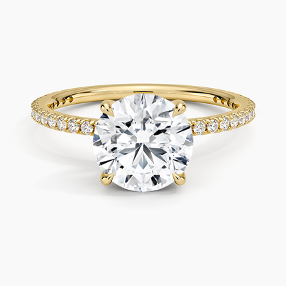 Perfect Fit Three-Quarter Diamond Ring (1/4 ct. tw.) - Round Center Stone