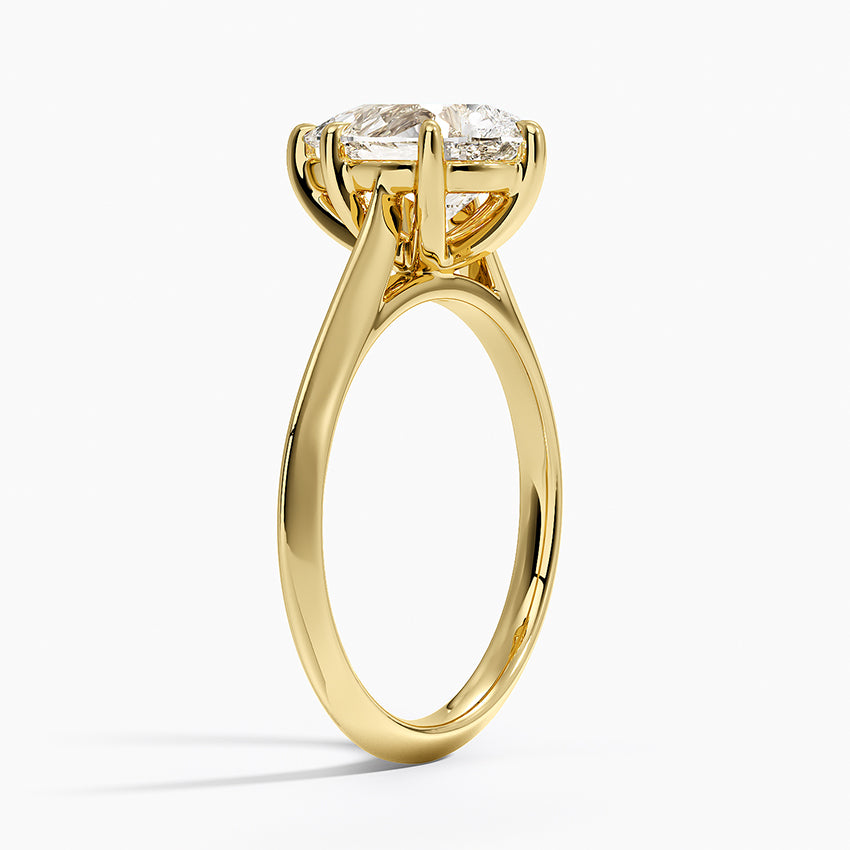 Piper Knife Edge Solitaire Ring - Pear Center Stone