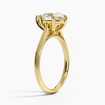 Piper Knife Edge Solitaire Ring - Pear Center Stone
