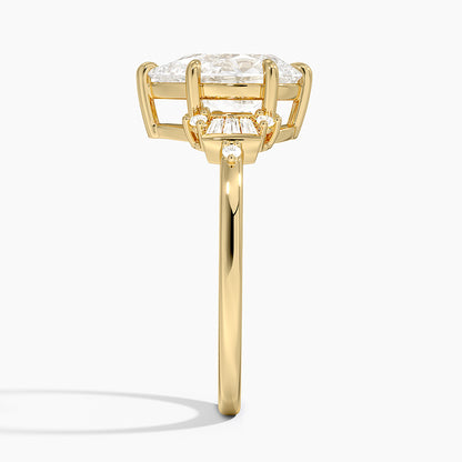 Daphne Art Deco Ring (1/8 ct. tw.) - Pear Cut Center Stone
