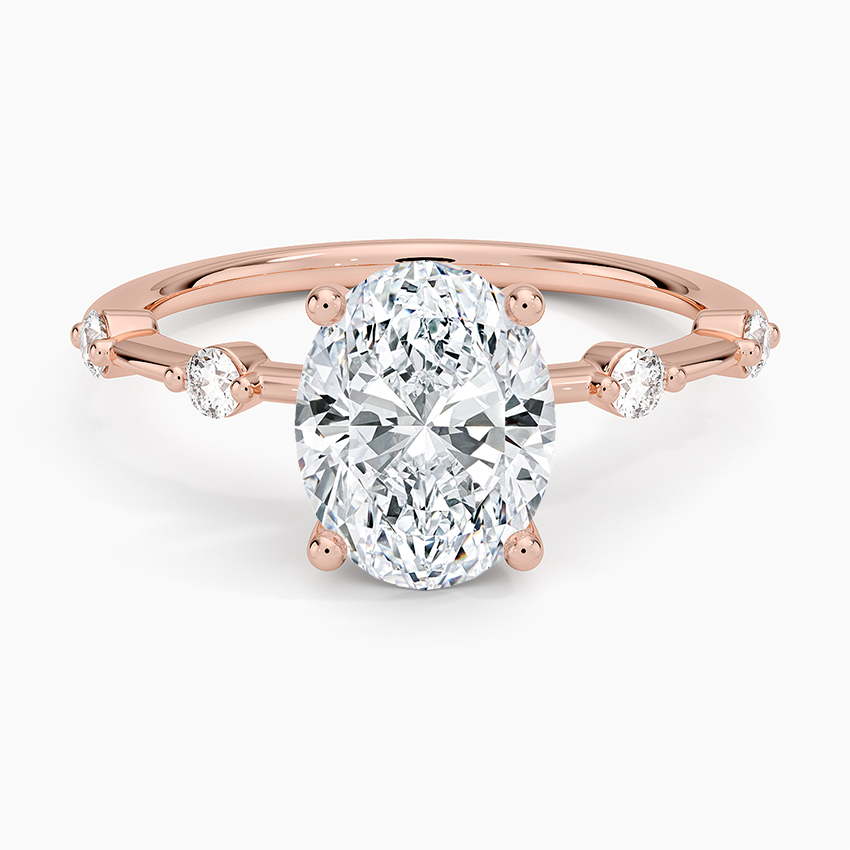 Aimee 1.4mm Diamond Ring - Oval Center Stone