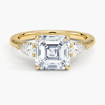 Opera Perfect Fit Diamond Ring - Asscher Cut Center Stone