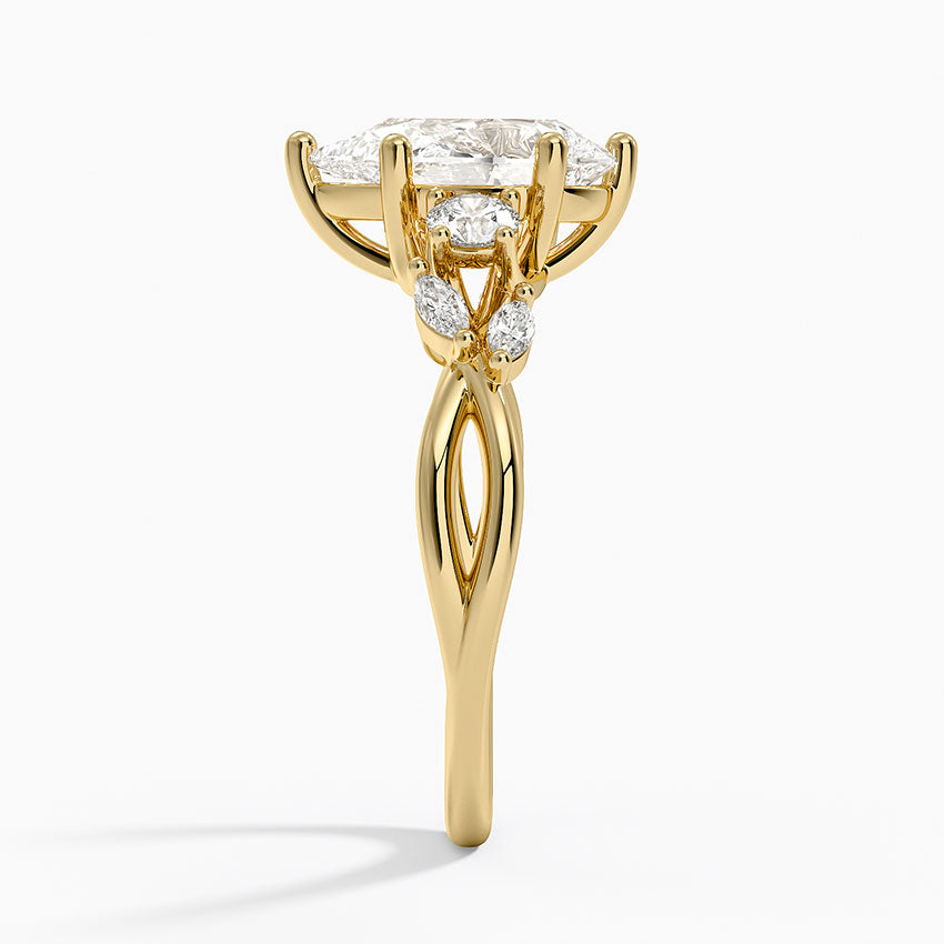 Willow Three Stone Diamond Ring (1/3 ct. tw.) - Pear Center Stone