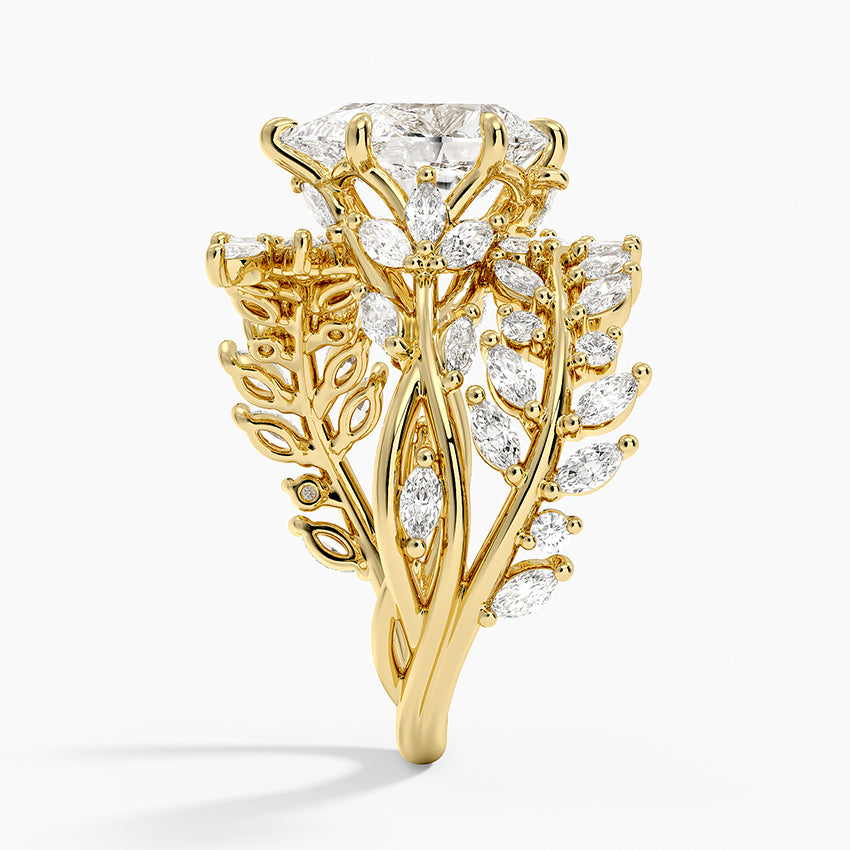 Secret Garden Wrap Diamond Ring - Pear Center Stone