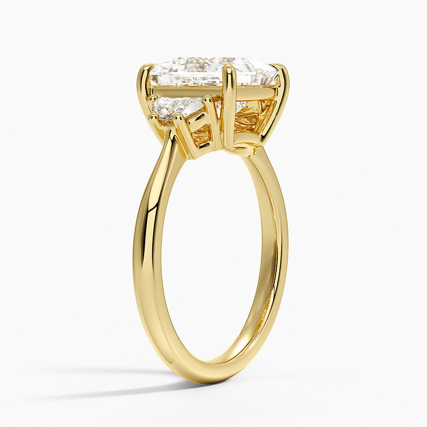 Half Moon Three Stone Diamond Ring (1/4 ct. tw.) - Princess Cut Center Stone