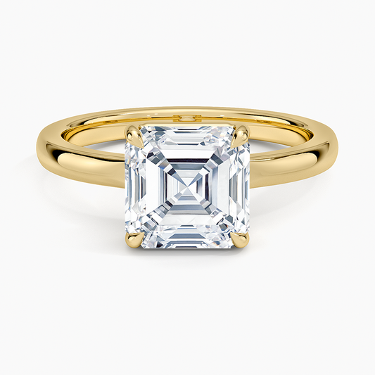 Alice Solitaire Ring - Asscher Cut Center Stone