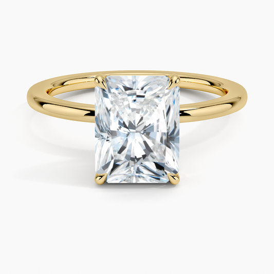 Audrey Perfect Fit 1.4mm Solitaire Ring - Radiant Cut Center Stone