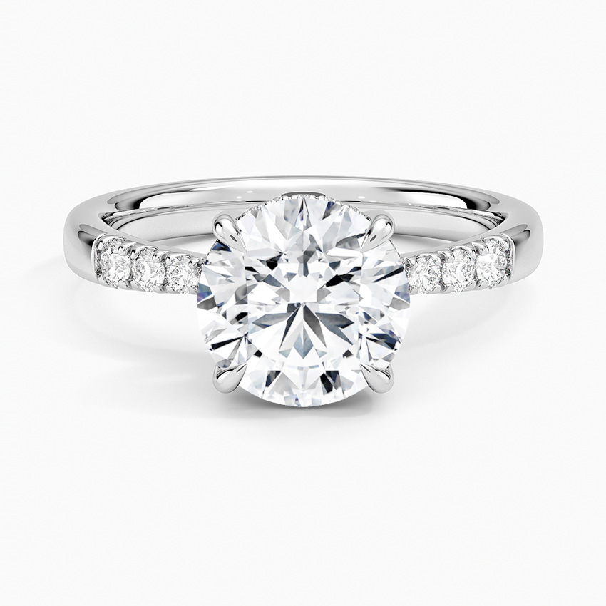 Bella Hidden Halo Diamond Ring (1/5 ct. tw.) - Round Center Stone