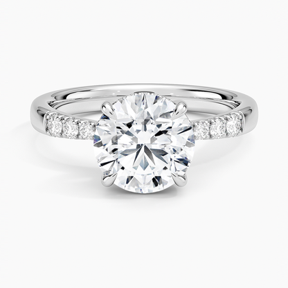 Bella Hidden Halo Diamond Ring (1/5 ct. tw.) - Round Center Stone