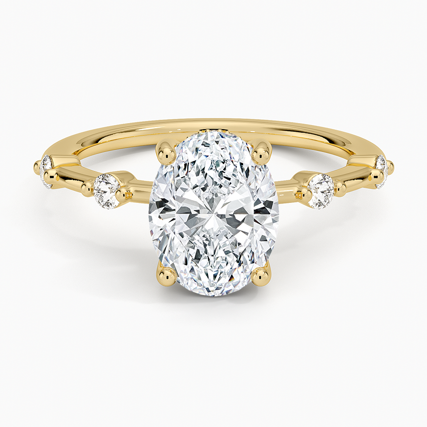 Aimee Hidden Halo Diamond Ring - Oval Center Stone
