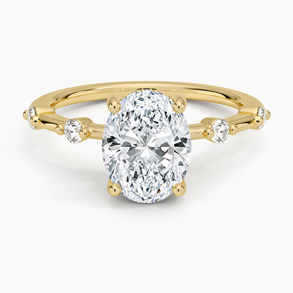 Aimee Hidden Halo Diamond Ring - Oval Center Stone